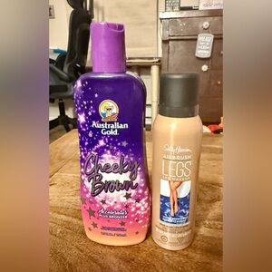Set- Australian Gold Tanning Salon Accelerator Lotion & Sally Hansen Leg Makeup